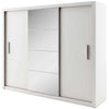 Lenart Armadio a 3 ante scorrevoli e specchio Idea 01 Bianco Opaco