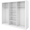 Lenart Armadio a 3 ante scorrevoli e specchio Idea 01 Bianco Opaco