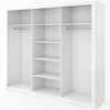 Lenart Armadio a 3 ante scorrevoli e specchio Idea 01 Triple Bianco Opaco