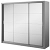 Lenart Armadio a 3 ante scorrevoli e specchio Idea 01 Triple Grigio Opaco