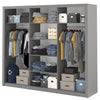 Lenart Armadio a 3 ante scorrevoli e specchio Idea 01 Triple Grigio Opaco