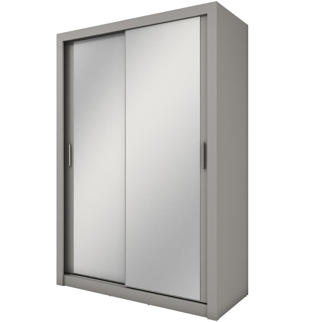 Lenart Armadio a 3 ante scorrevoli e specchio Idea 17 Grigio Opaco