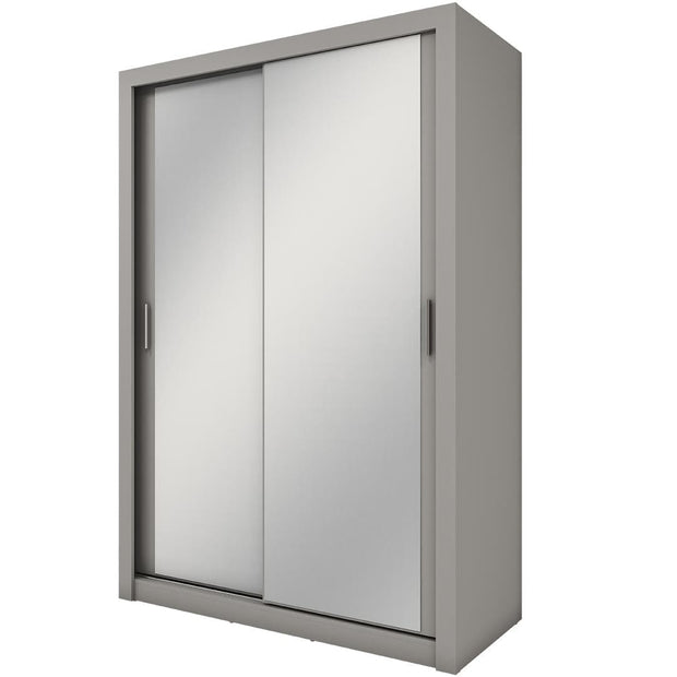 Lenart Armadio a 3 ante scorrevoli e specchio Idea 17 Grigio Opaco