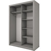 Lenart Armadio a 3 ante scorrevoli e specchio Idea 17 Grigio Opaco