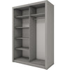 Lenart Armadio a 3 ante scorrevoli e specchio Idea 17 Grigio Opaco
