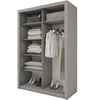 Lenart Armadio a 3 ante scorrevoli e specchio Idea 17 Grigio Opaco
