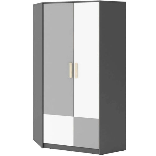 Lenart Armadio ad angolo 2 ante battenti per bambini Pok 01 Grigio