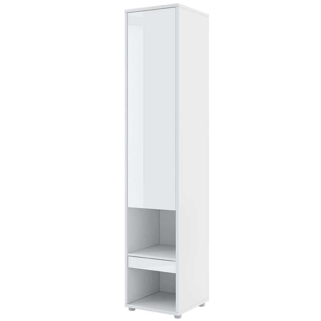 Lenart Armadio alto con 1 anta battente e 1 cassetto BC07 Bianco Lucido
