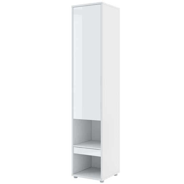 Lenart Armadio alto con 1 anta battente e 1 cassetto BC07 Bianco Lucido