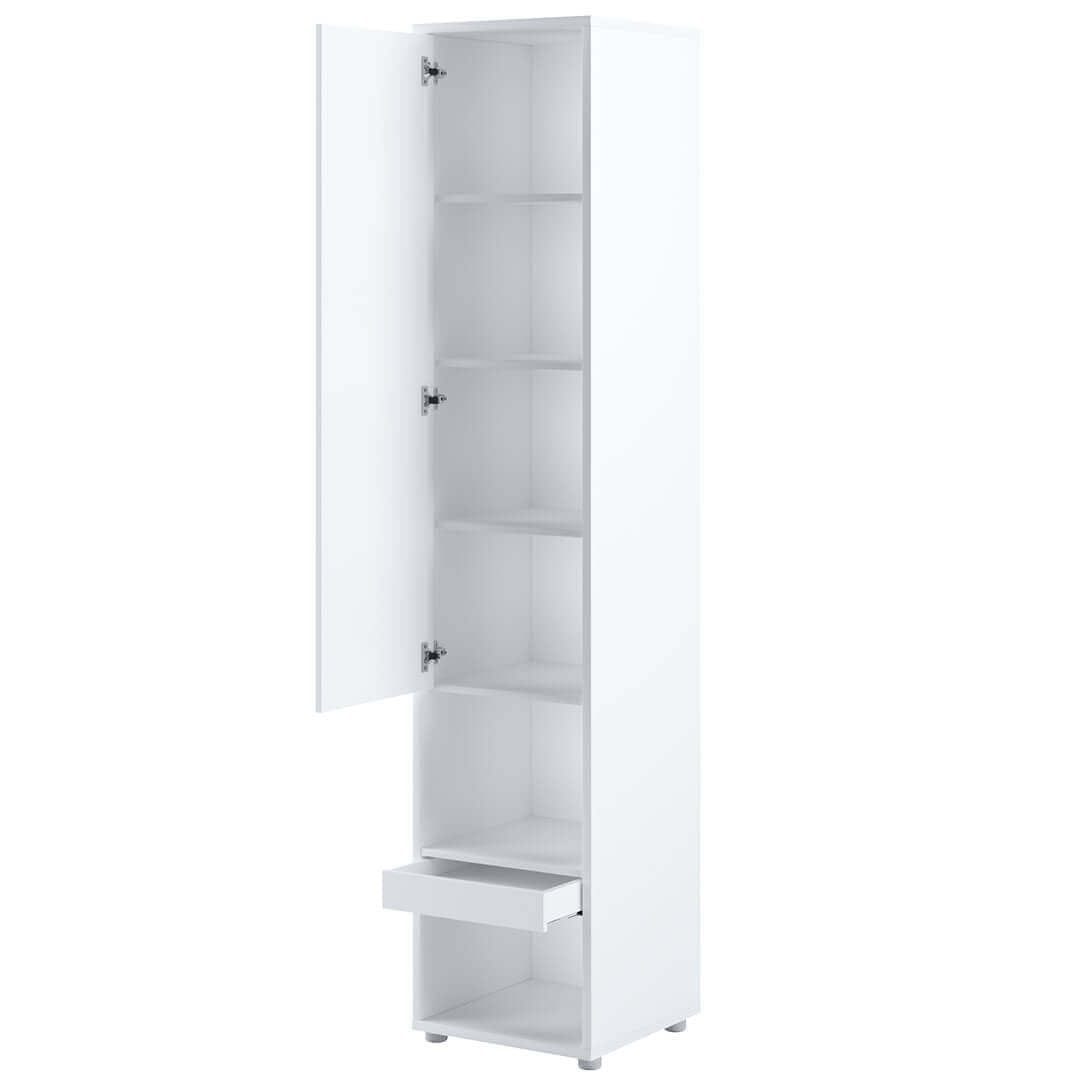 Lenart Armadio alto con 1 anta battente e 1 cassetto BC07 Bianco Lucido