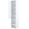 Lenart Armadio alto con 1 anta battente e 1 cassetto BC07 Bianco Lucido
