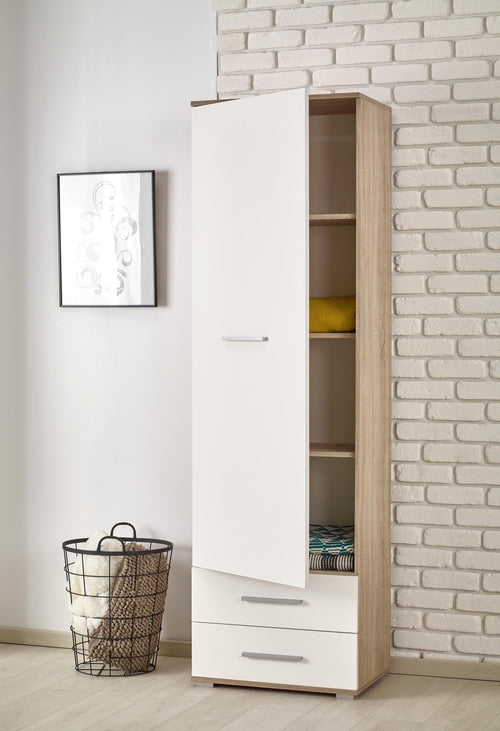 Halmar Armadio con 1 anta e 2 cassetti Liamis REG-1 Bianco