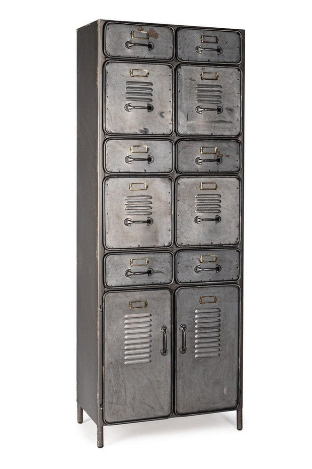 Bizzotto Armadio con 10 cassetti e 2 ante Store Grigio