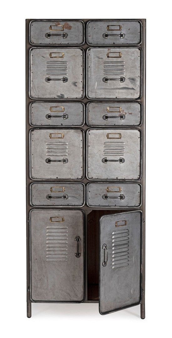 Bizzotto Armadio con 10 cassetti e 2 ante Store Grigio