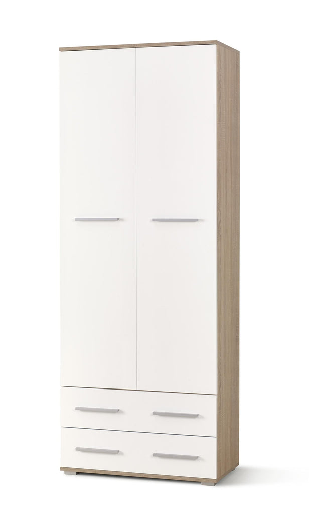 Halmar Armadio con 2 cassetti e 2 ante Liamis REG-2 Bianco