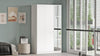 Armadio con 3 ante e specchio New Home Piccola HM1-W Bianco (3)