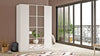 Armadio con 4 ante e specchio New Home Media HM2-W Bianco (1)