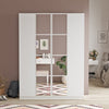 Armadio con 4 ante e specchio New Home Media HM2-W Bianco (3)