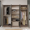 Armadio con 6 ante e specchio New Home Large HM3-CG Grigio (2)