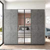 Armadio con 6 ante e specchio New Home Large HM3-RG Grigio (3)