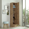 Armadio da ingresso con 1 anta e specchio Miler ML14-A Naturale (1)