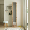 Armadio da ingresso con 1 anta e specchio Miler ML14-A Naturale (2)