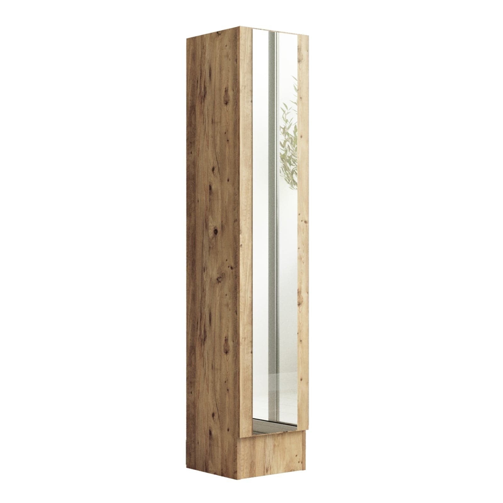 Armadio da ingresso con 1 anta e specchio Miler ML14-A Naturale (4)