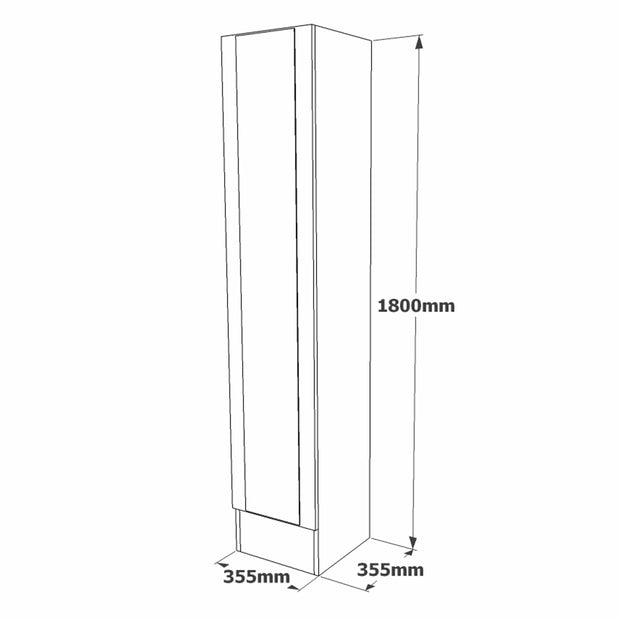 Armadio da ingresso con 1 anta e specchio Miler ML14-A Naturale (5)