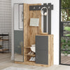 Armadio da ingresso con 3 ante e specchio Gibson Piccola DD7-AA Antracite (2)