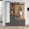 Armadio da ingresso con 4 ante e specchio Gibson DD5-AA Antracite