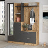 Armadio da ingresso con 4 ante e specchio Gibson DD5-AA Antracite (1)