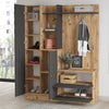 Armadio da ingresso con 4 ante e specchio Gibson DD5-AA Antracite (2)