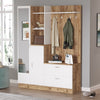 Armadio da ingresso con 4 ante e specchio Gibson DD5-AW Bianco (2)