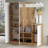 Armadio da ingresso con 4 ante e specchio Gibson Media DD8-AW Bianco (2)