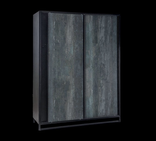 Cilek Armadio giovanile ad ante scorrevoli Dark Metal Black / Graphite, l162xL58xH210 cm