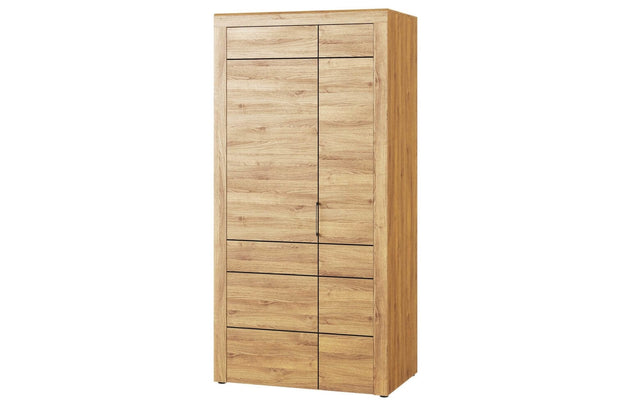 Szynaka Armadio in legno a 2 ante Kama 70 Rovere / Nero, l97xl60xh199 cm