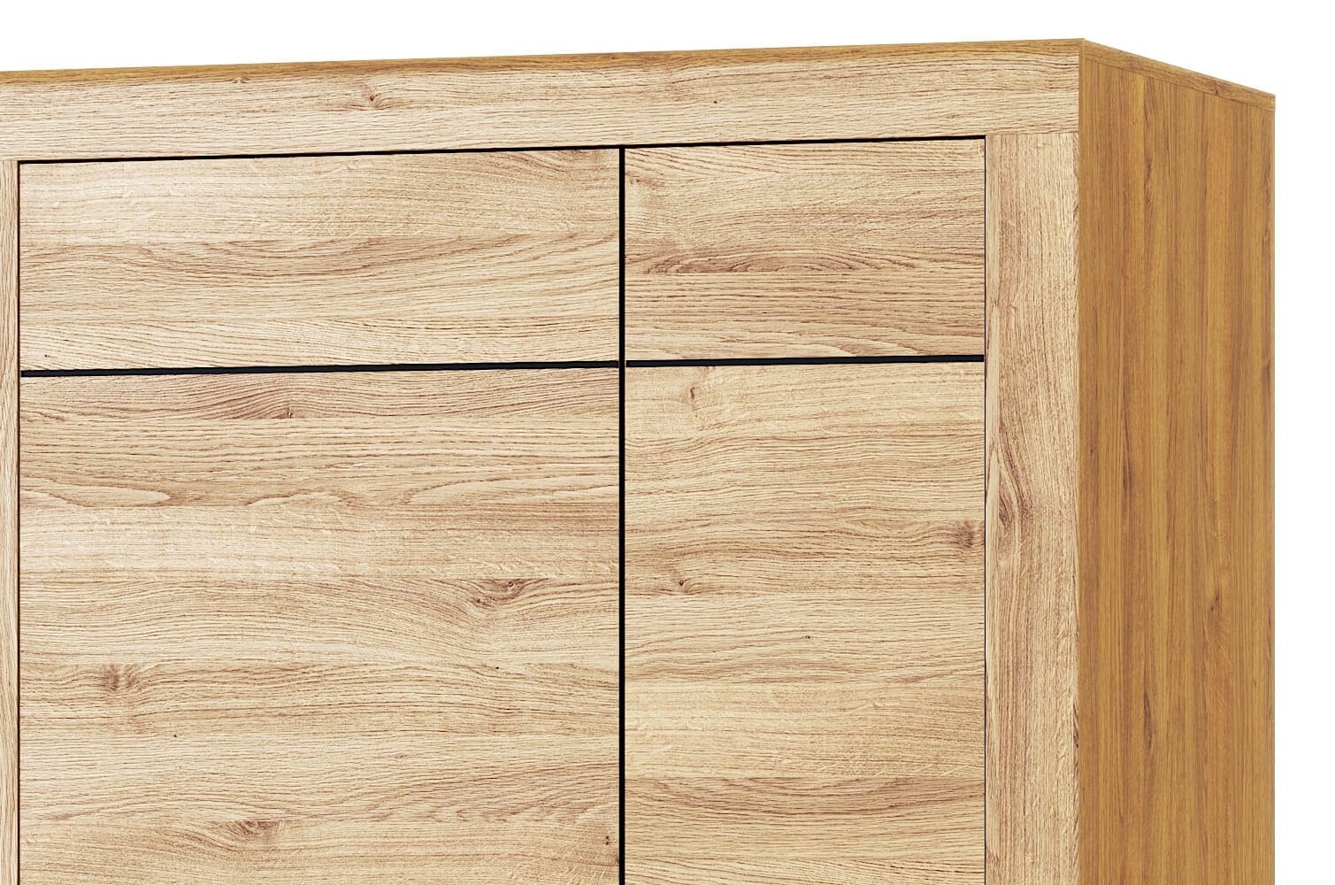 Szynaka Armadio in legno a 2 ante Kama 70 Rovere / Nero, l97xl60xh199 cm