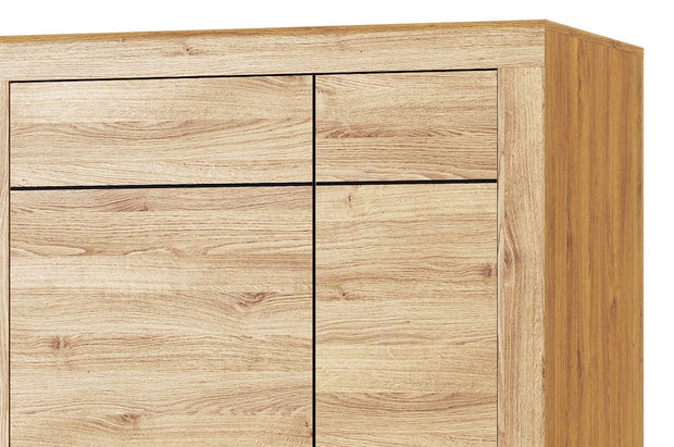 Szynaka Armadio in legno a 2 ante Kama 70 Rovere / Nero, l97xl60xh199 cm