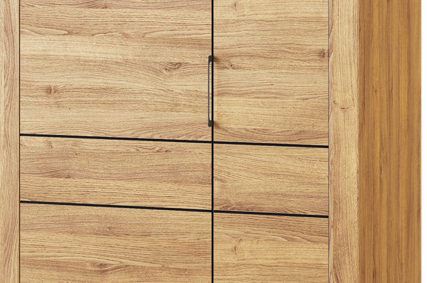 Szynaka Armadio in legno a 2 ante Kama 70 Rovere / Nero, l97xl60xh199 cm