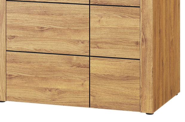 Szynaka Armadio in legno a 2 ante Kama 70 Rovere / Nero, l97xl60xh199 cm