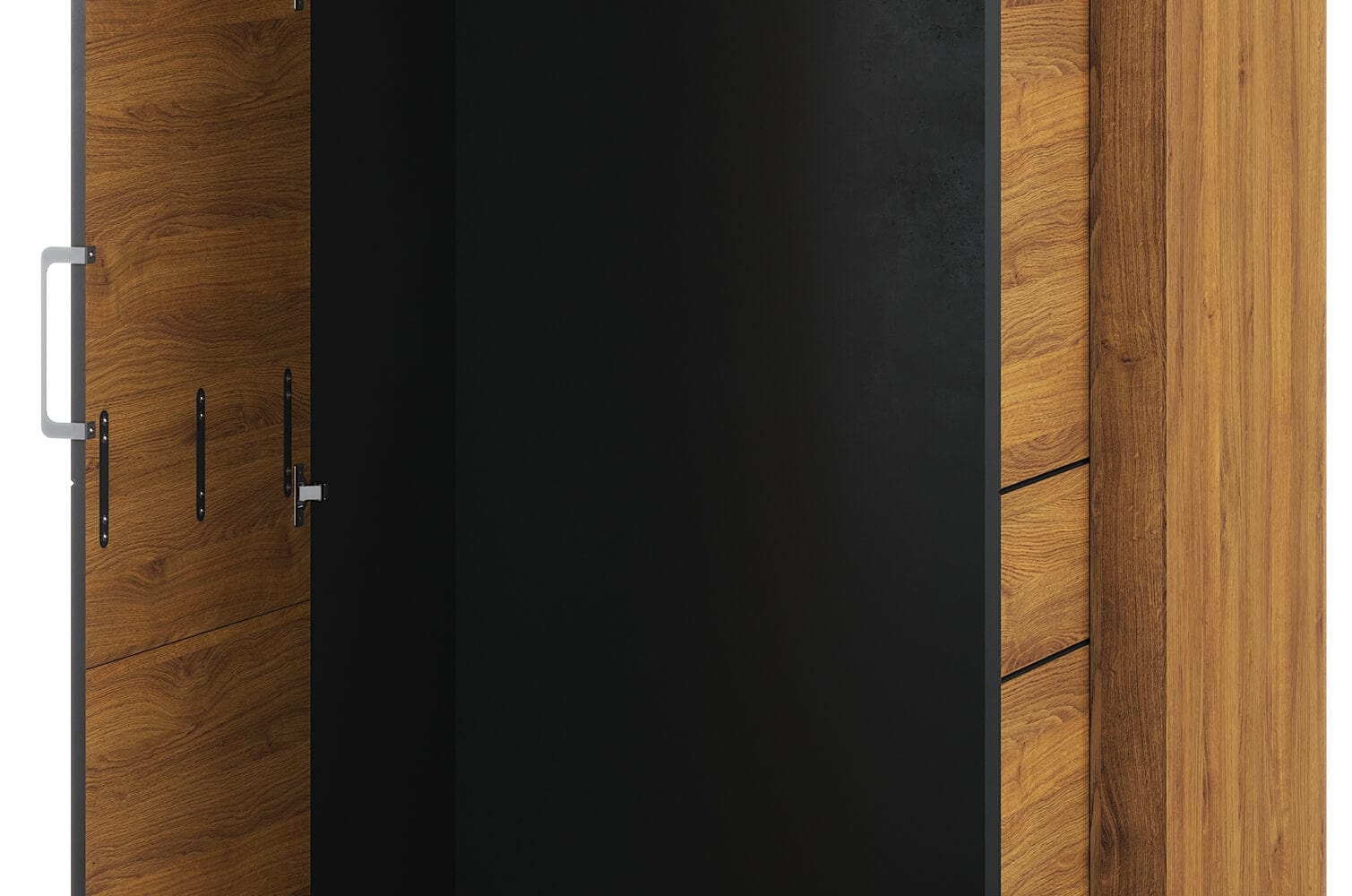 Szynaka Armadio in legno a 2 ante Kama 70 Rovere / Nero, l97xl60xh199 cm