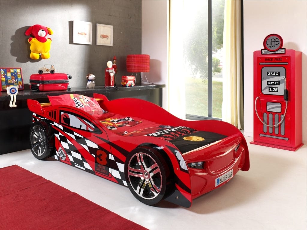 Vipack Armadio in MDF a 1 anta per bambini Pompa a gas rossa, l50xL40xH141 cm