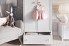 Lenart Armadio per bambini/adolescenti con 2 ante e 1 cassetto Luna 01 Bianco