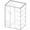 Lenart Armadio per bambini/adolescenti con 2 ante Pok 00L Grigio