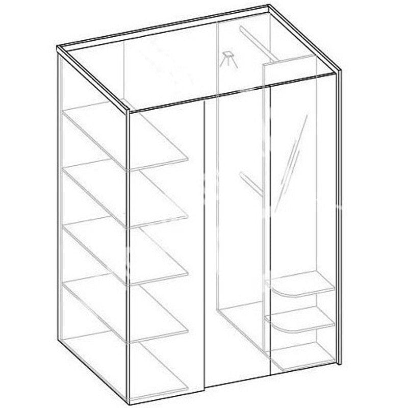Lenart Armadio per bambini/adolescenti con 2 ante Pok 00P Grigio