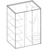 Lenart Armadio per bambini/adolescenti con 2 ante Pok 00P Grigio