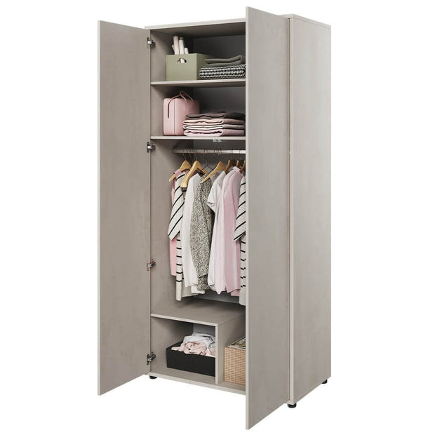 Lenart Armadio per bambini/adolescenti con 2 ante Teen Flex TF01 Grigio