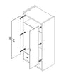Vipack Armadio per bambini Bonny, in legno e metallo con 2 ante e 1 cassetto, bianco/fucsia, l96,5xl60xh202 cm