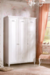 Cilek Armadio per bambini e ragazzi a 3 ante, bianco romantico, l141xl58xh203 cm