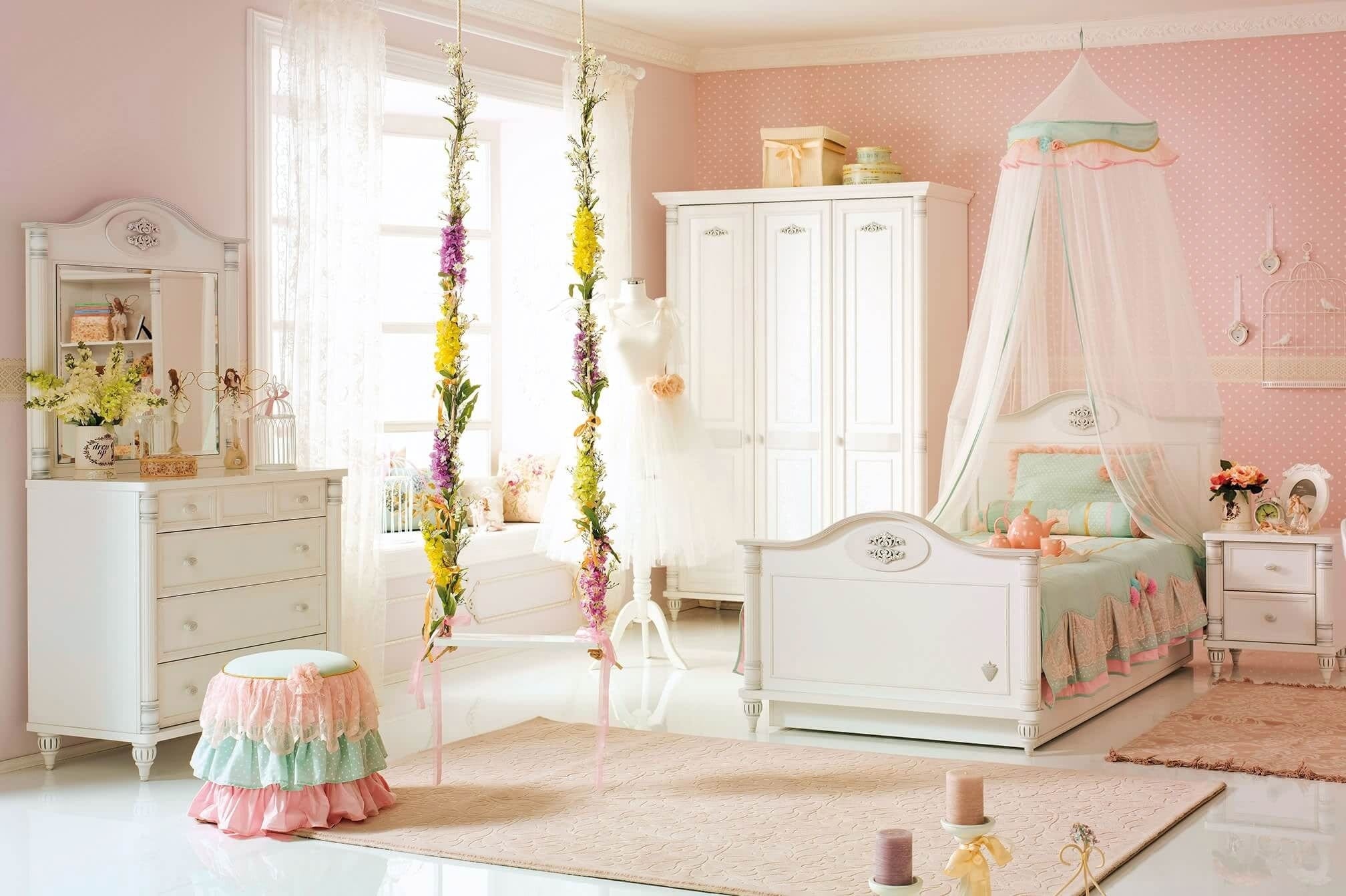 Cilek Armadio per bambini e ragazzi a 3 ante, bianco romantico, l141xl58xh203 cm
